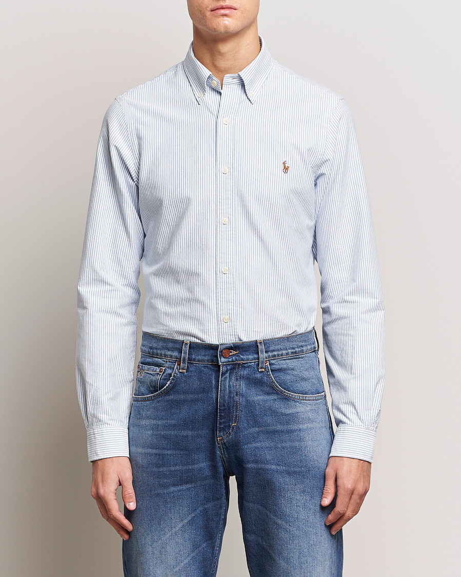 Hombres |  | Polo Ralph Lauren | Slim Fit Shirt Oxford Stripes Blue
