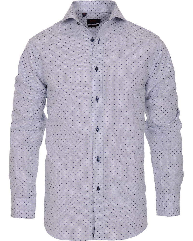 Hombres | Camisas | Oscar of Sweden | Slim Fit Skjorta Print Blue