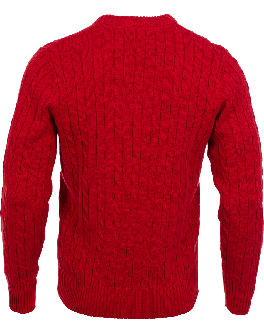 Hombres | Jerséis y prendas de punto | Henri-Lloyd | Henri Lloyd Fairfax Regular Crew Neck Cable Signal Red