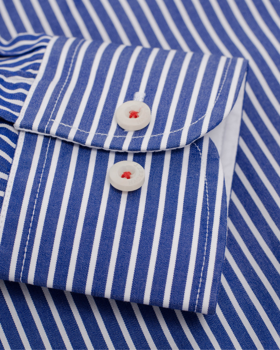 Hombres | Camisas | Hackett | Wide Stripe Emblem Shirt Tailored Fit Blue/White