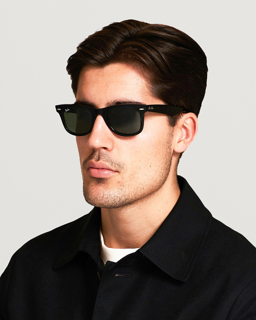 Ray Ban Original Wayfarer Sunglasses Black Crystal Green en CareOfCarl.es