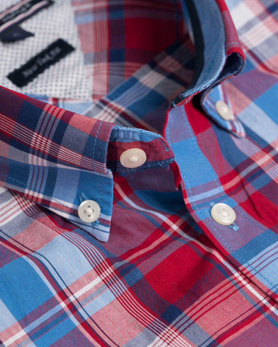 Hombres | Camisas | Tommy Hilfiger | New York Fit Demi Check Shirt Chili/Blue