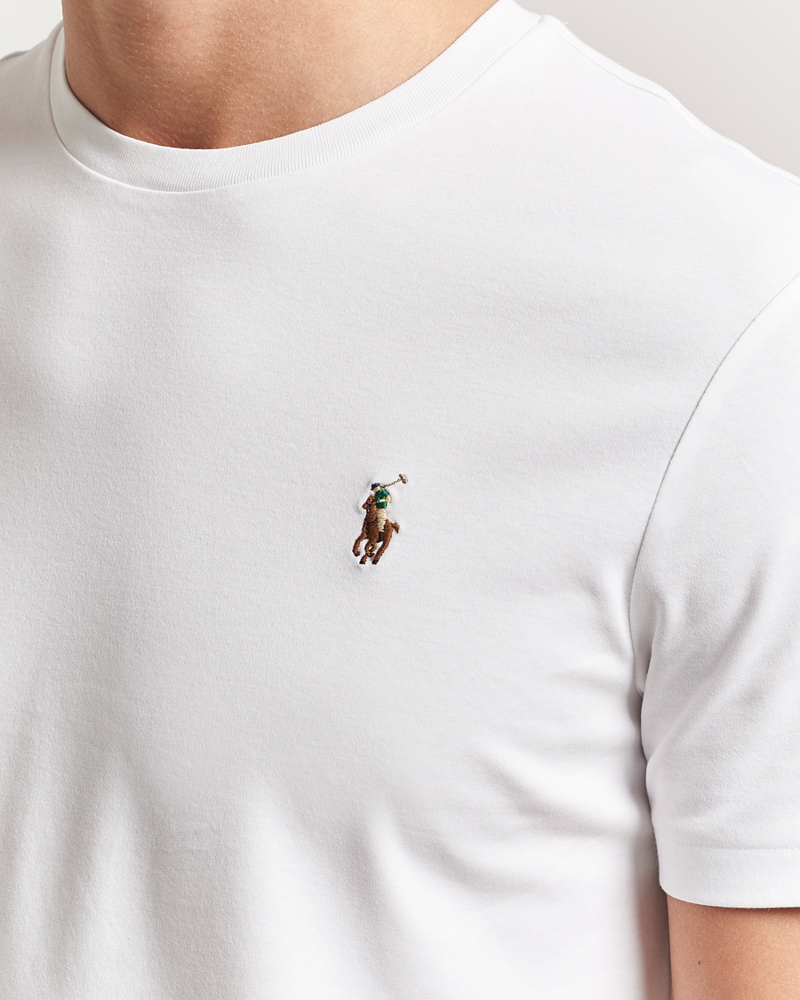 Hombres | Camisetas | Polo Ralph Lauren | Luxury Pima Cotton Crew Neck T-Shirt White