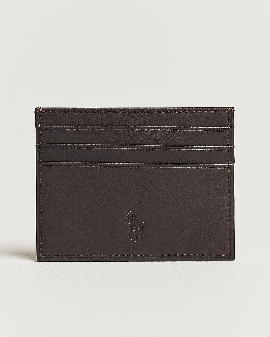 Hombres |  | Polo Ralph Lauren | Smooth Leather Credit Card Case Brown