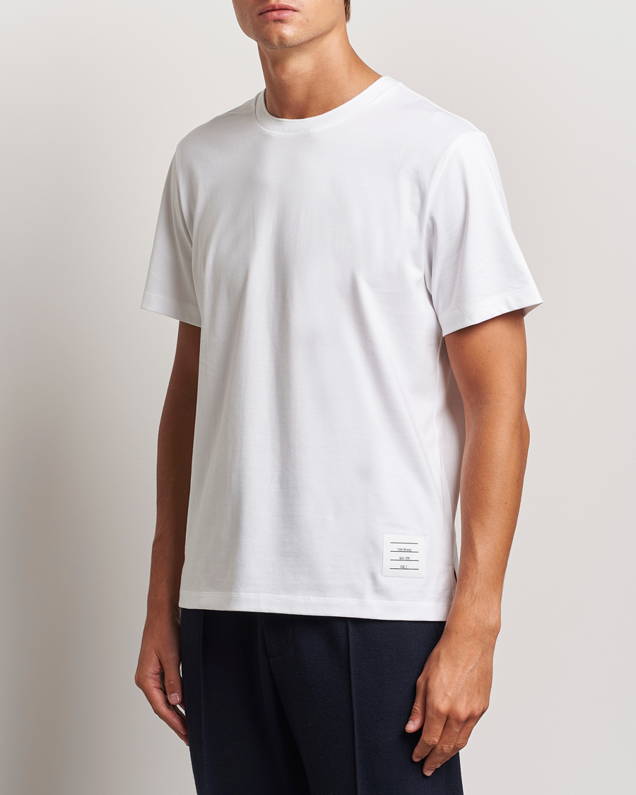 Hombres |  | Thom Browne | Relaxed Fit Short Sleeve T-Shirt White