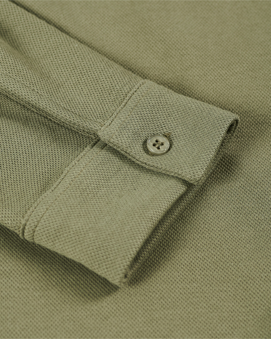 Hombres | Jerséis y prendas de punto | Samsøe Samsøe | Samsøe & Samsøe Abuto Cotton Piquet Shirt Deep Lichen Green