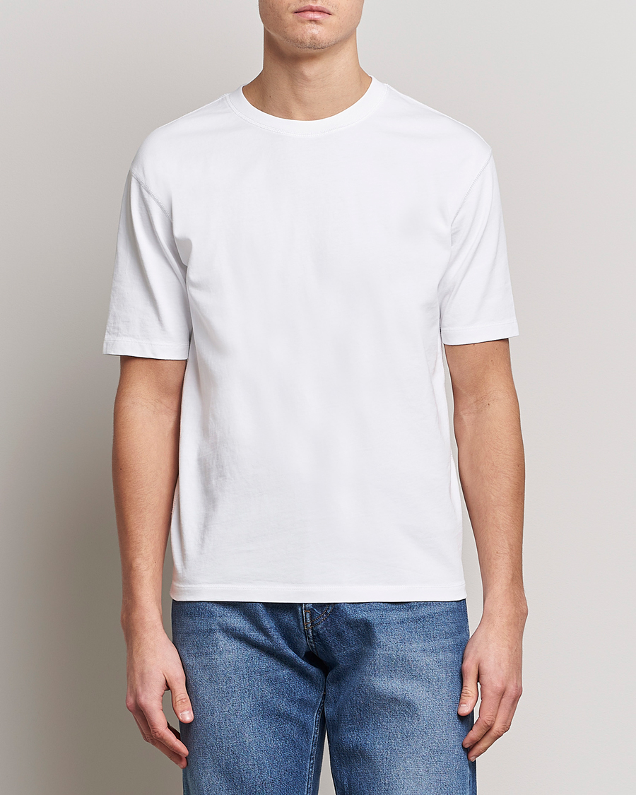 Hombres |  | Drake\'s | Short Sleeve Hiking T-Shirt White