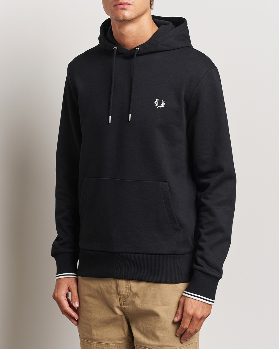 Hombres |  | Fred Perry | Tipped Hoodie Black