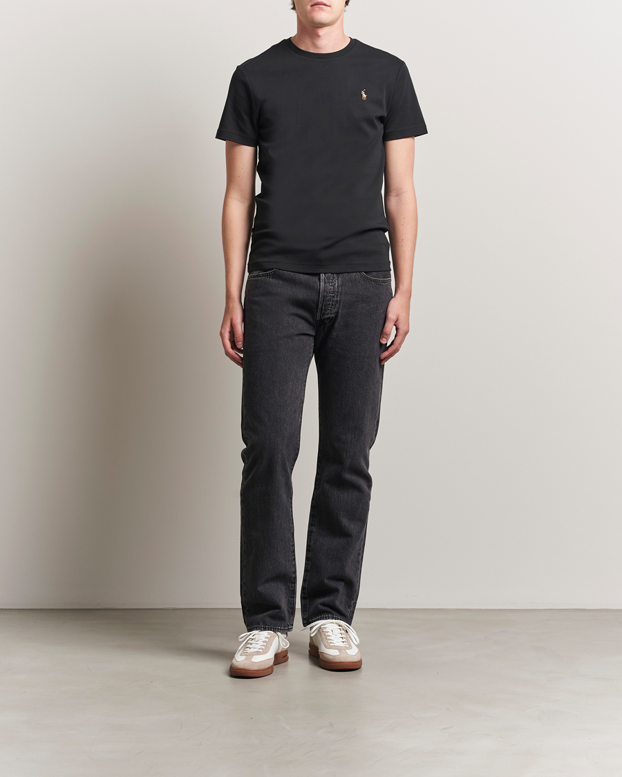 Hombres | Camisetas | Polo Ralph Lauren | Luxury Pima Cotton Crew Neck T-Shirt Black