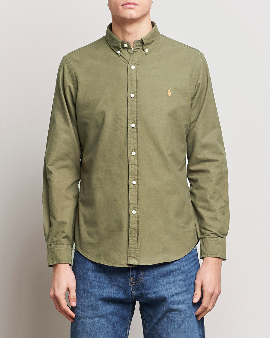 Hombres |  | Polo Ralph Lauren | Slim Fit Garment Dyed Oxford Defender Green