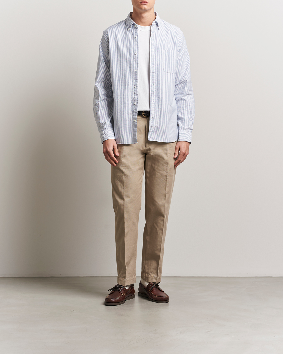 Hombres | Camisas | BEAMS PLUS | Oxford Button Down Shirt Light Blue Stripe