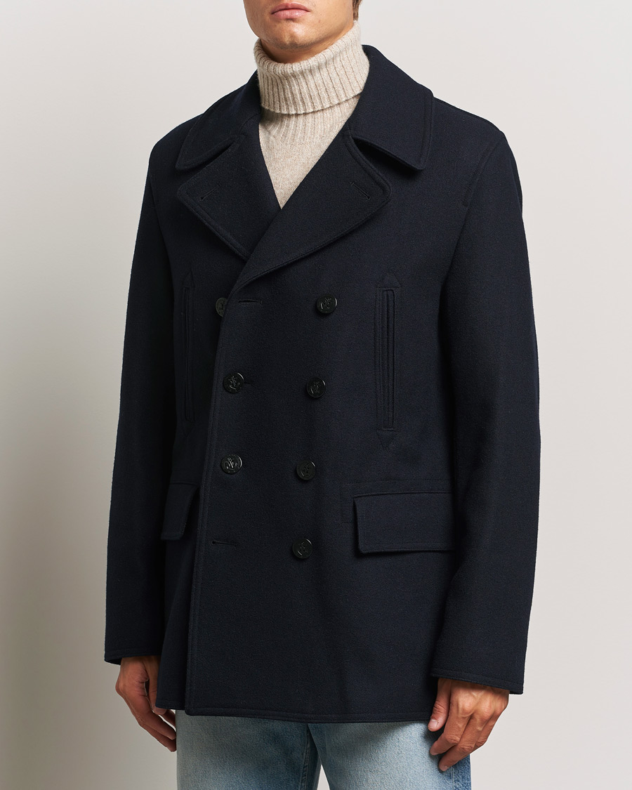 Hombres |  | Gloverall | Churchill Reefer Peacoat Navy