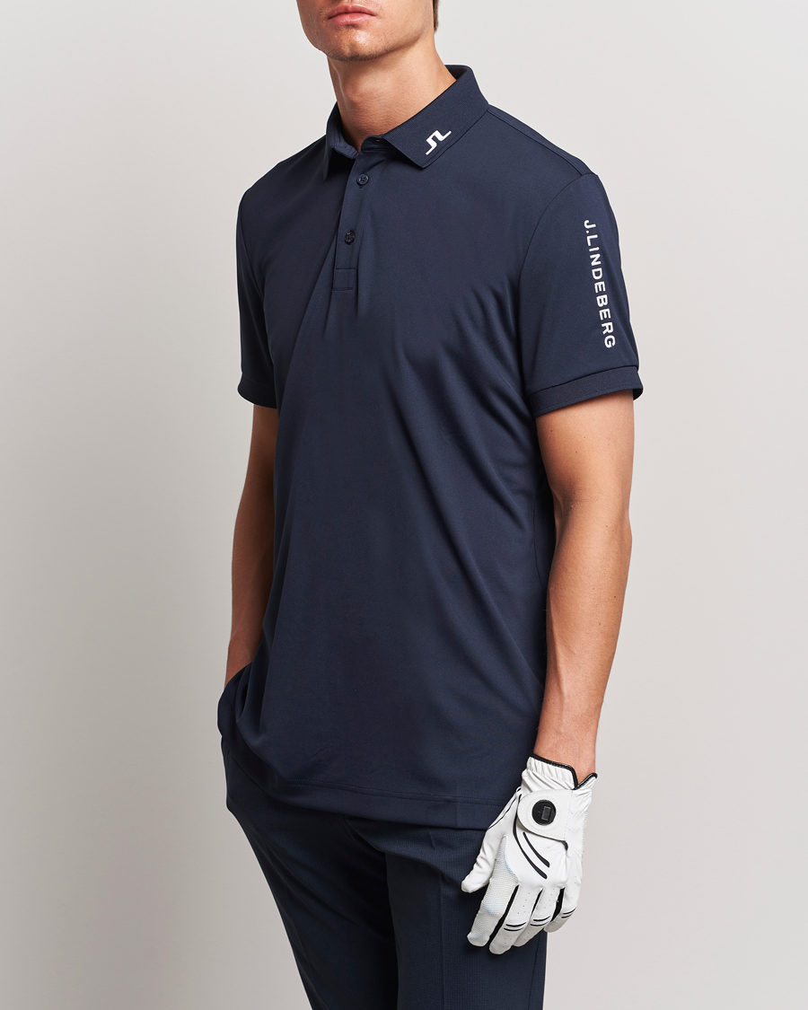 Hombres |  | J.Lindeberg | Regular Fit Tour Tech Stretch Polo Navy