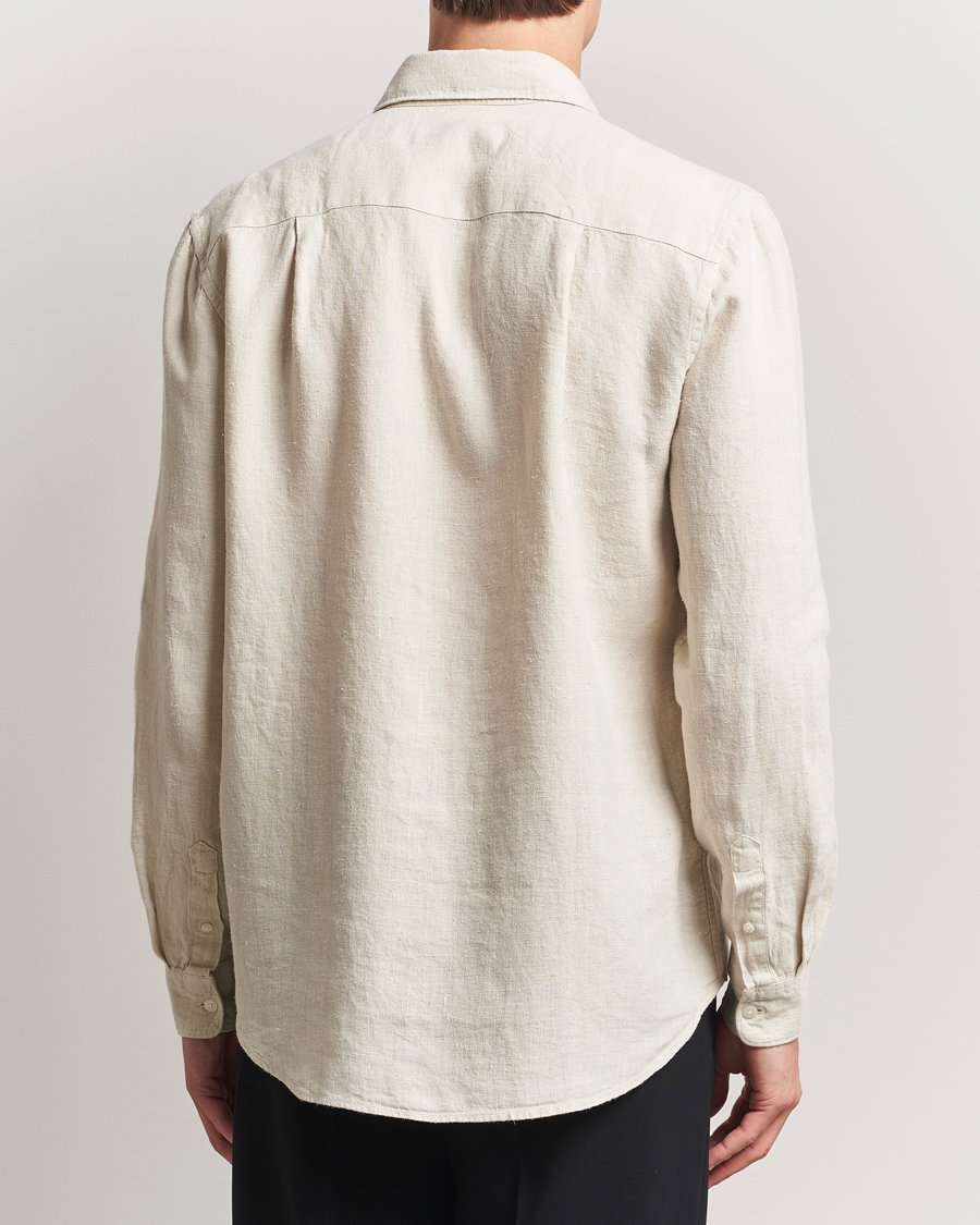 Hombres | Camisas | A Day's March | Abu Linen Shirt Sand