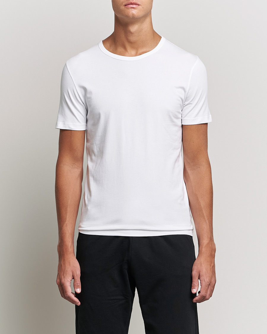 Hombres |  | BOSS BLACK | 2-Pack Crew Neck Slim Fit T-Shirt White