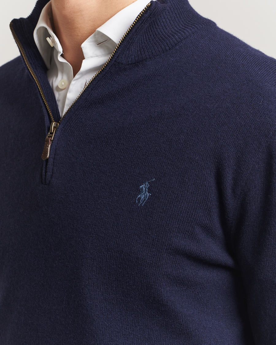 Hombres | Jerséis y prendas de punto | Polo Ralph Lauren | Merino Half-Zip Sweater Hunter Navy