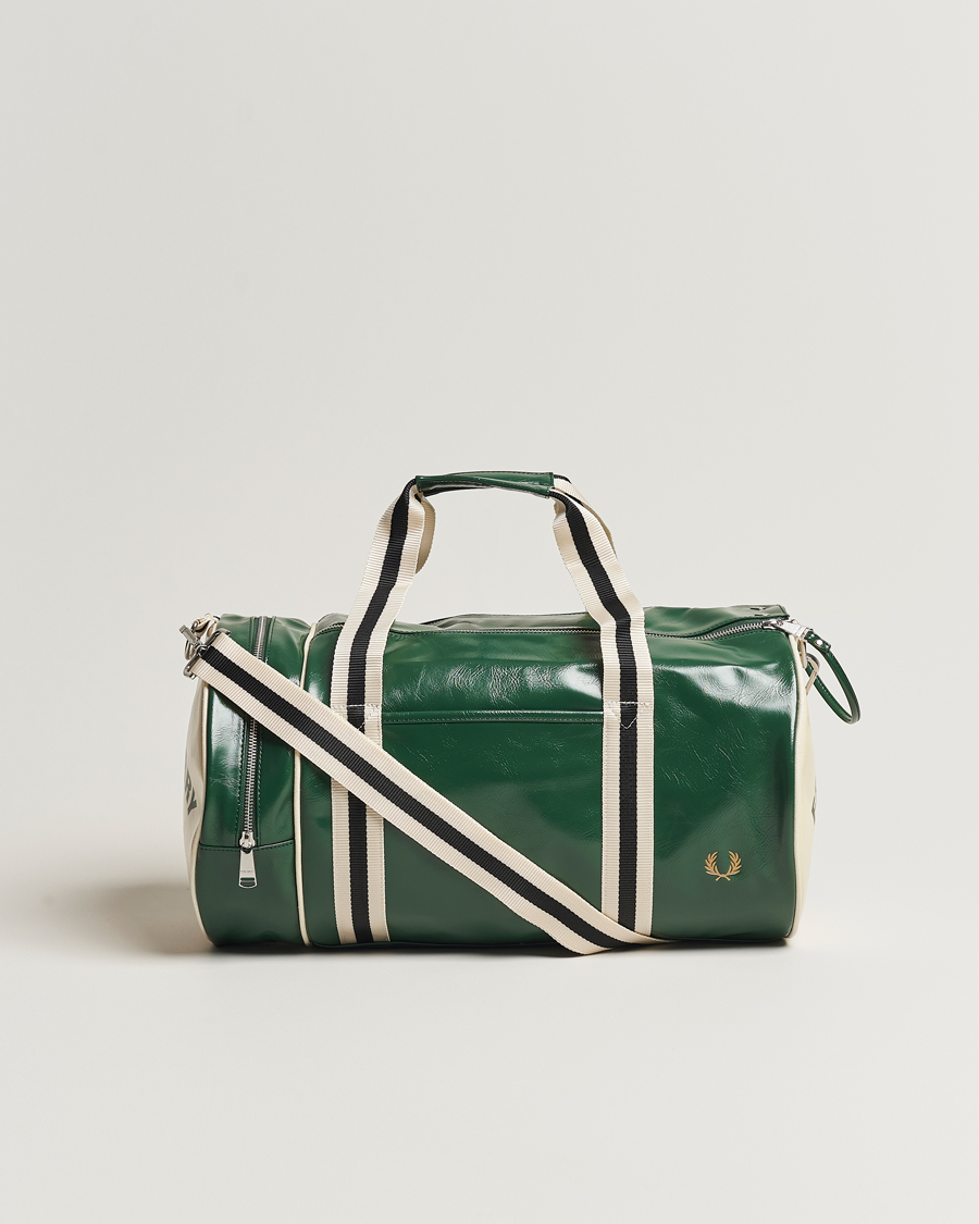 Hombres | Fred Perry Classic Barrel Bag Tartan Green | Fred Perry | Classic Barrel Bag Tartan Green