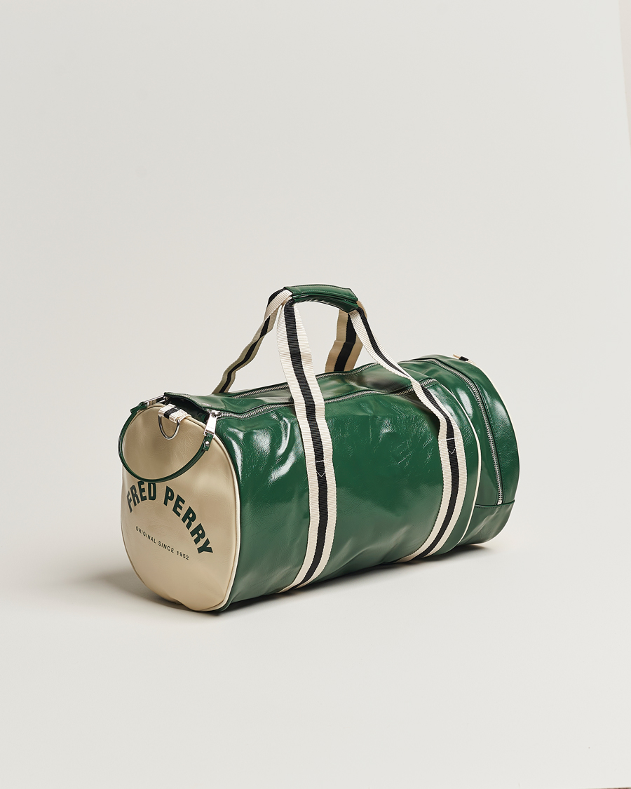 Hombres | Fred Perry Classic Barrel Bag Tartan Green | Fred Perry | Classic Barrel Bag Tartan Green