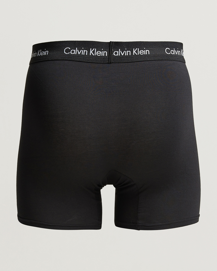 Hombres | Ropa interior y calcetines | Calvin Klein | Cotton Stretch 3-Pack Boxer Brief Black/Port Red/Grey