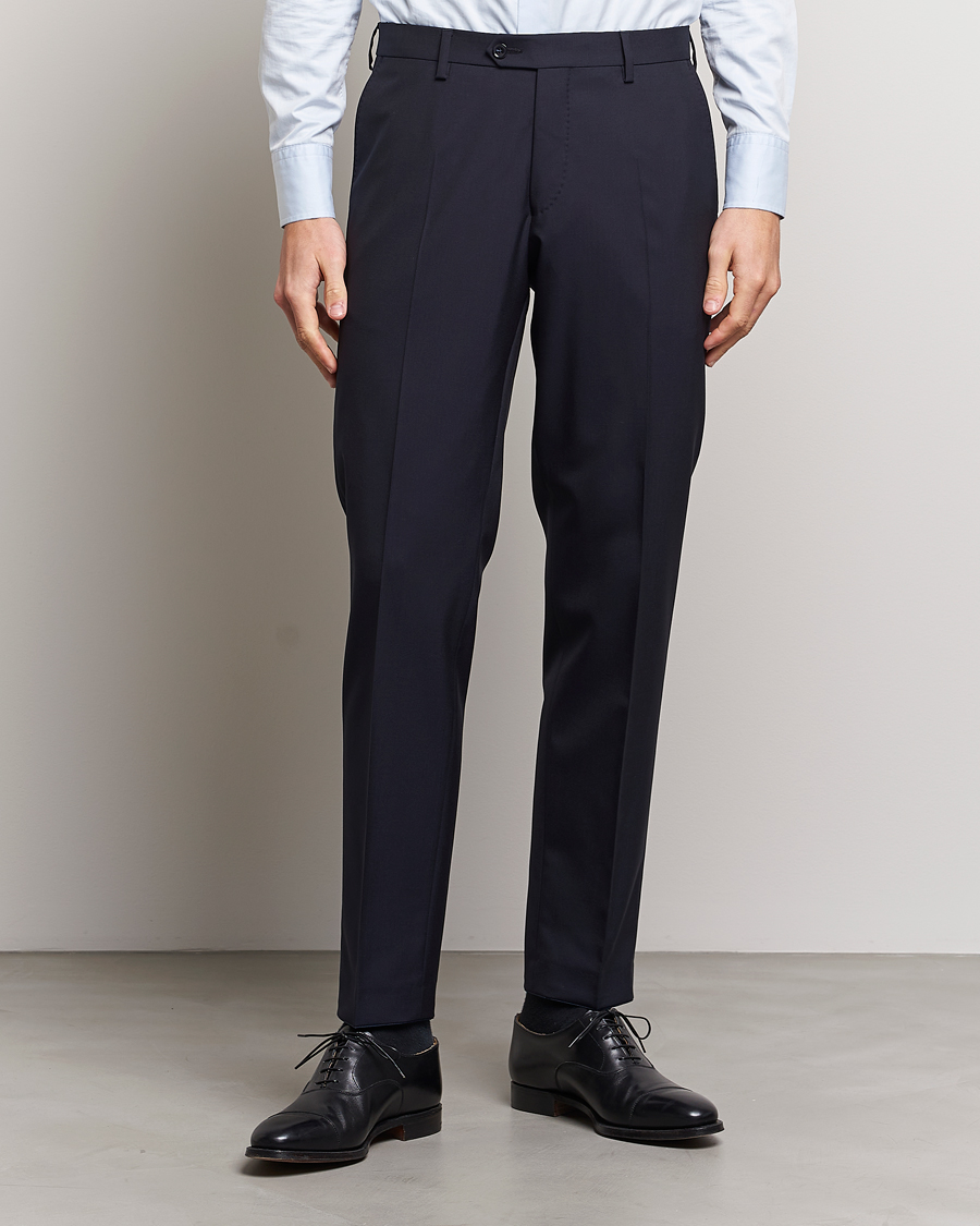 Hombres |  | Oscar Jacobson | Diego Wool Trousers Navy
