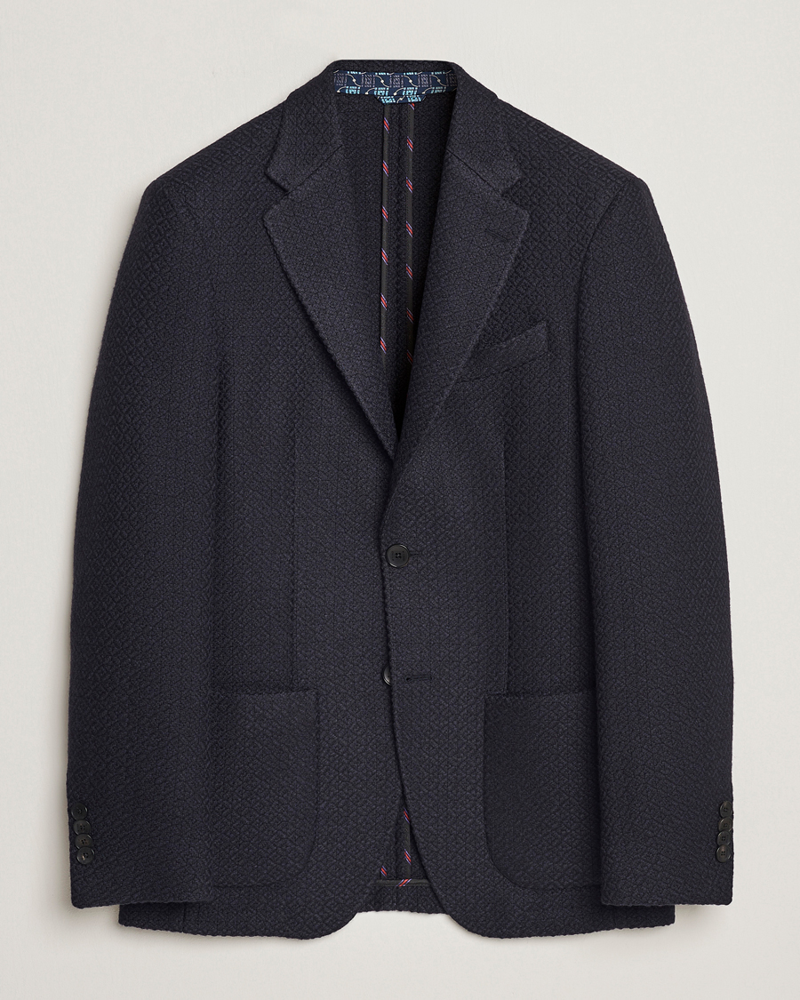 Hombres | Blazers | Etro | Jacquard Jersey Blazer Navy
