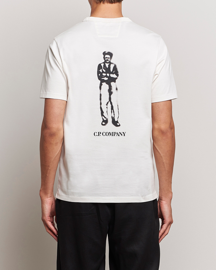 Hombres | Camisetas | C.P. Company | Mercerized Jersey Logo T-Shirt White