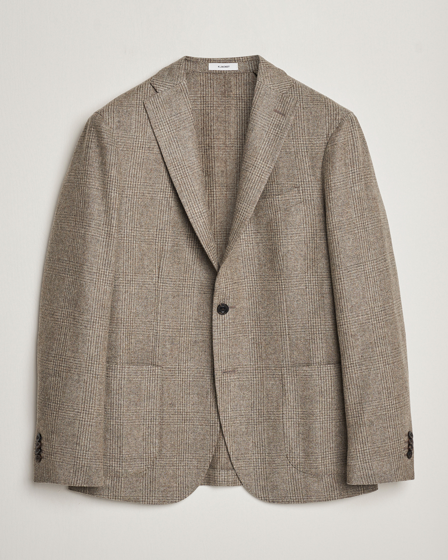 Hombres | Blazers | Boglioli | K Jacket Prince Of Wales Check Blazer Light Beige