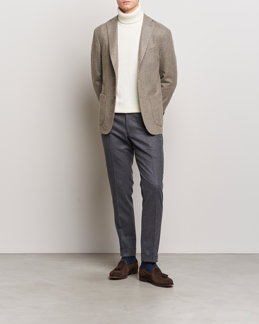 Hombres | Blazers | Boglioli | K Jacket Prince Of Wales Check Blazer Light Beige