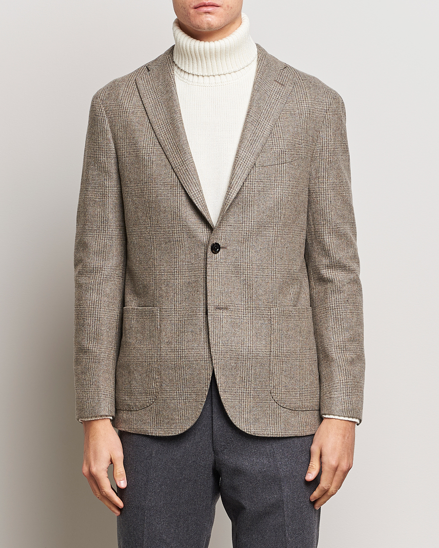 Hombres | Blazers | Boglioli | K Jacket Prince Of Wales Check Blazer Light Beige