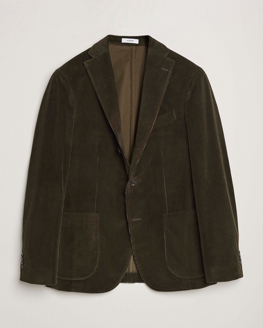 Hombres | Blazers | Boglioli | K Jacket Corduroy Blazer Dark Green