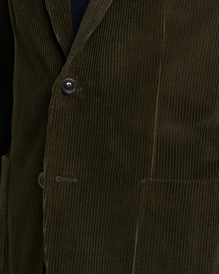 Hombres | Blazers | Boglioli | K Jacket Corduroy Blazer Dark Green