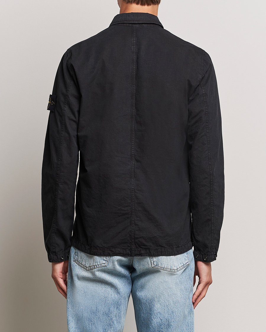 Hombres | Camisas | Stone Island | Garment Dyed Cotton Overshirt Black