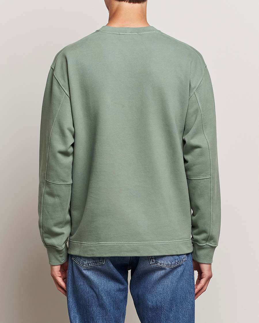 Hombres | Jerséis y prendas de punto | Stone Island | Garment Dyed Fleece Logo Sweatshirt Sage