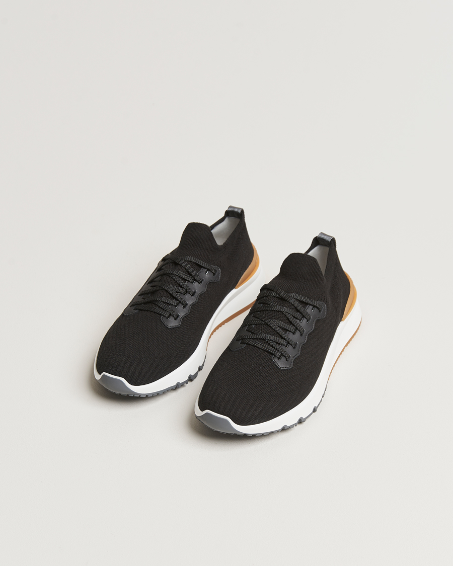 Hombres |  | Brunello Cucinelli | Flannel Running Sneakers Black 