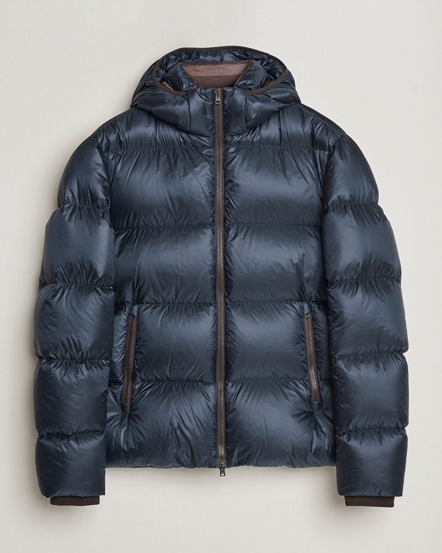Hombres | Abrigos y chaquetas | Herno | Ultralight Nylon Down Jacket Navy