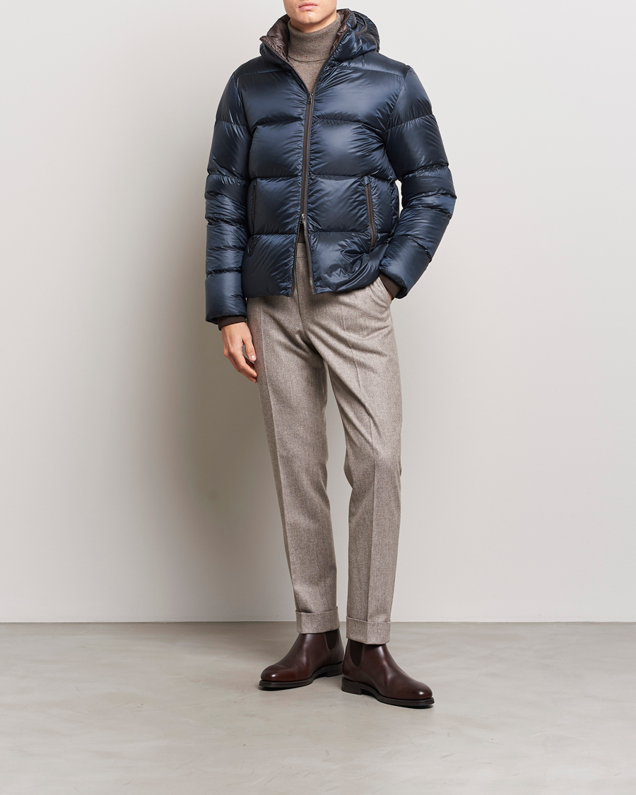 Hombres | Abrigos y chaquetas | Herno | Ultralight Nylon Down Jacket Navy