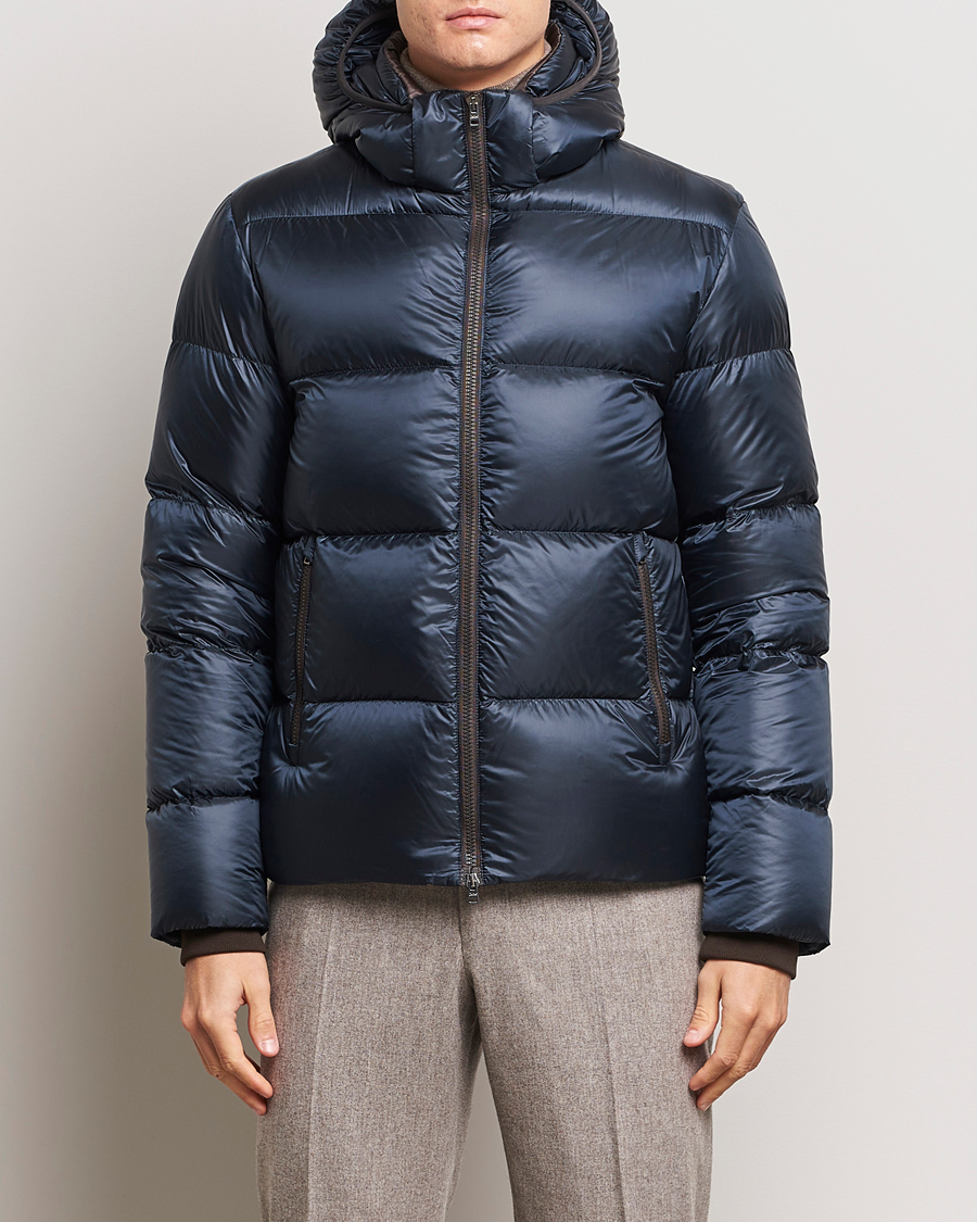 Hombres | Abrigos y chaquetas | Herno | Ultralight Nylon Down Jacket Navy