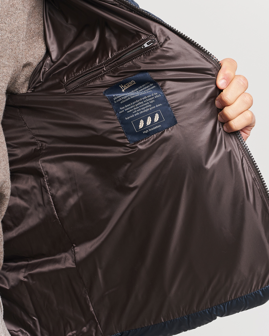 Hombres | Abrigos y chaquetas | Herno | Ultralight Nylon Down Jacket Navy