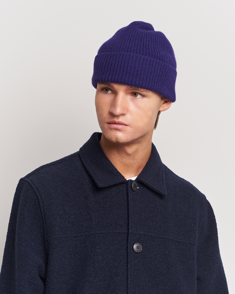 Hombres |  | Le Bonnet | Lambswool/Caregora Beanie Indigo