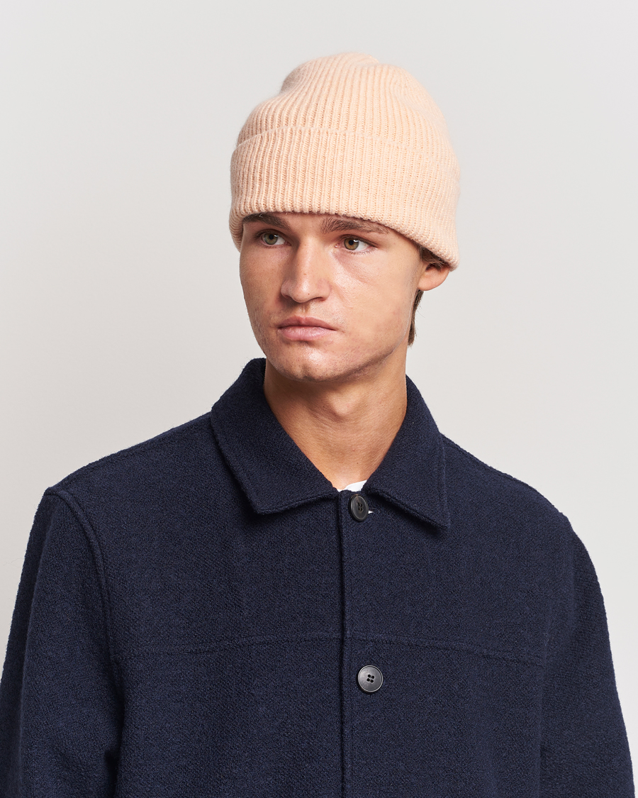 Hombres |  | Le Bonnet | Lambswool/Caregora Beanie Peach