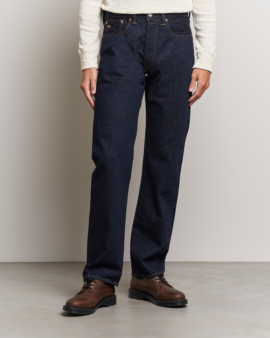 Hombres |  | RRL | Straight Leg 5-Pocket Denim Hillsview Wash