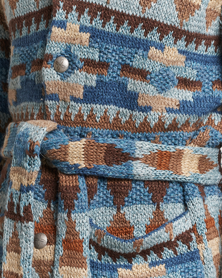 Hombres | Jerséis y prendas de punto | RRL | Ranch Shawl Collar Cardigan Brown/Blue