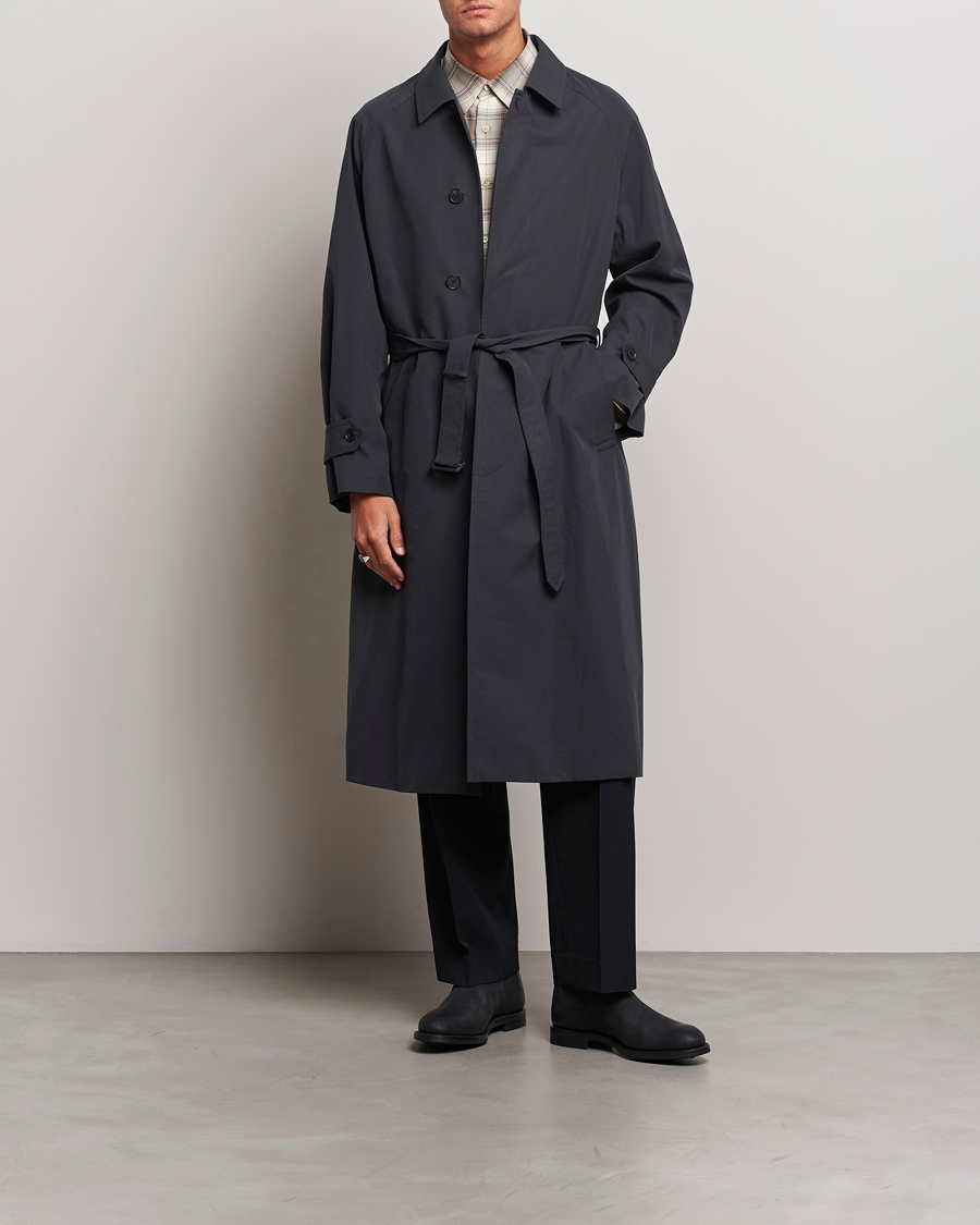 Hombres | Abrigos y chaquetas | Auralee | Finx Gabardine Trench Coat Black