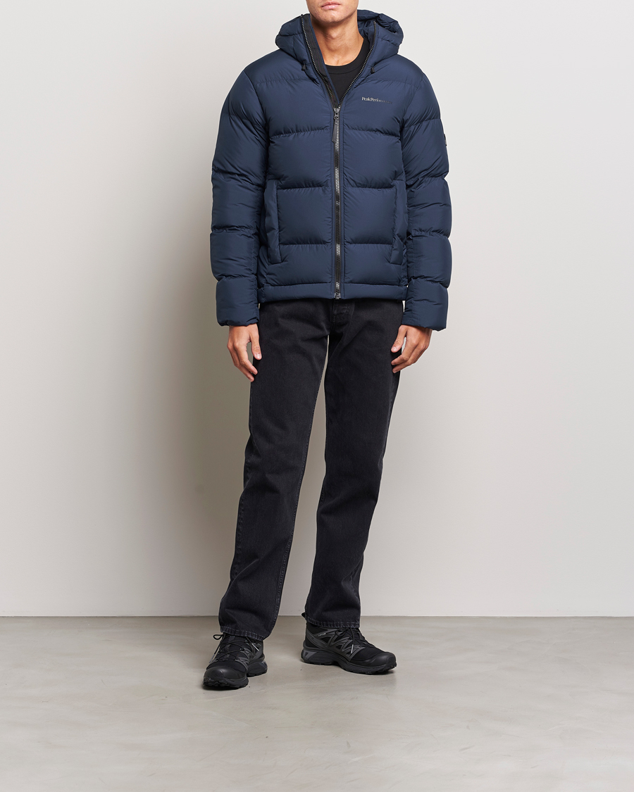 Hombres | Abrigos y chaquetas | Peak Performance | Rivel Down Hooded Jacket Blue Shadow