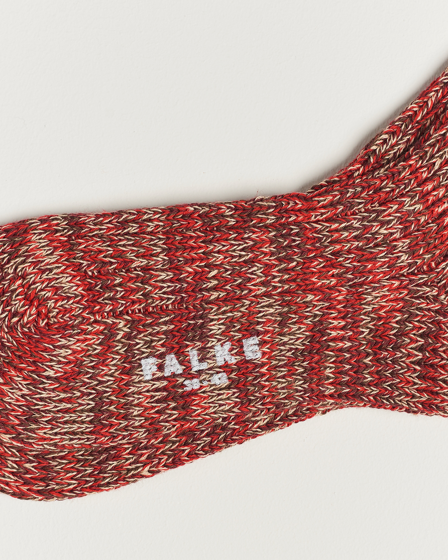 Hombres |  | Falke | Brooklyn Cotton Sock Red Flash