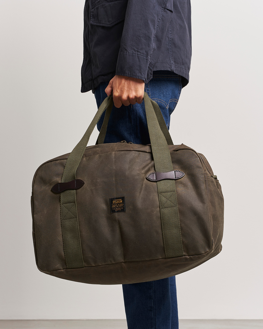 Hombres |  | Filson | Tin Cloth Medium Duffle Otter Green