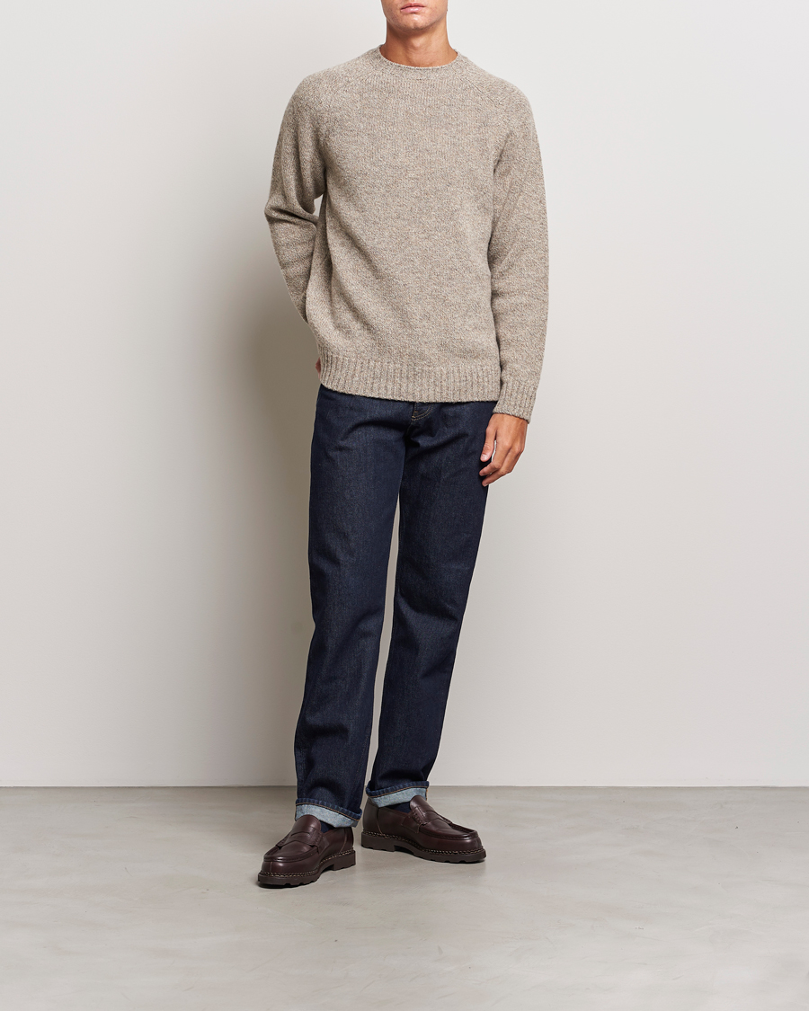 Hombres | Jerséis y prendas de punto | Filson | Irish Wool 5-Guage Knitted Sweater Natural/Brown