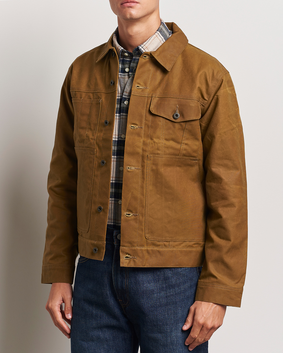 Hombres |  | Filson | Short Lined Tin Cloth Cruiser Dark Tan