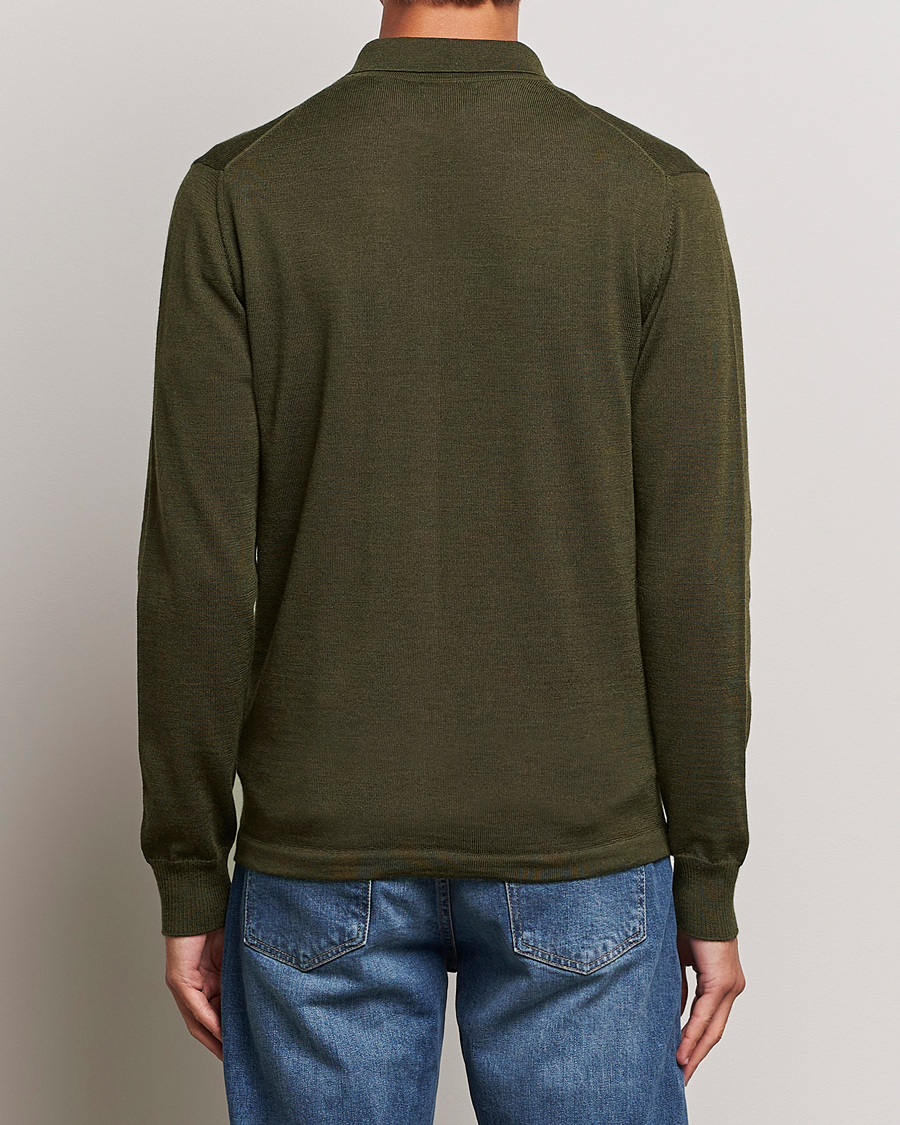 Hombres | Jerséis y prendas de punto | J.Lindeberg | Nyle True Merino Zip Cardigan Forest Green