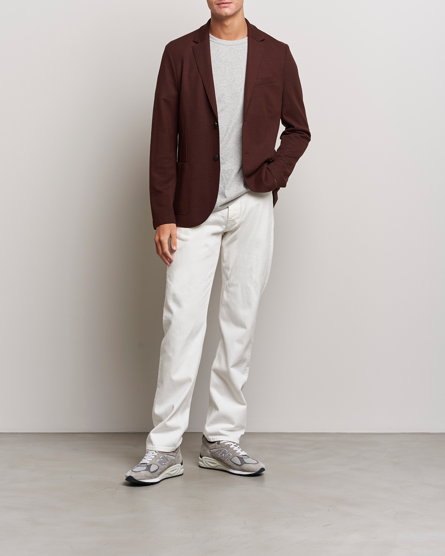 Hombres | Blazers | Harris Wharf London | Two Button Vented Superfine Merino Blazer Brown